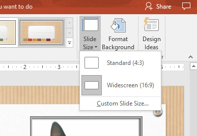 PowerPoint slide size